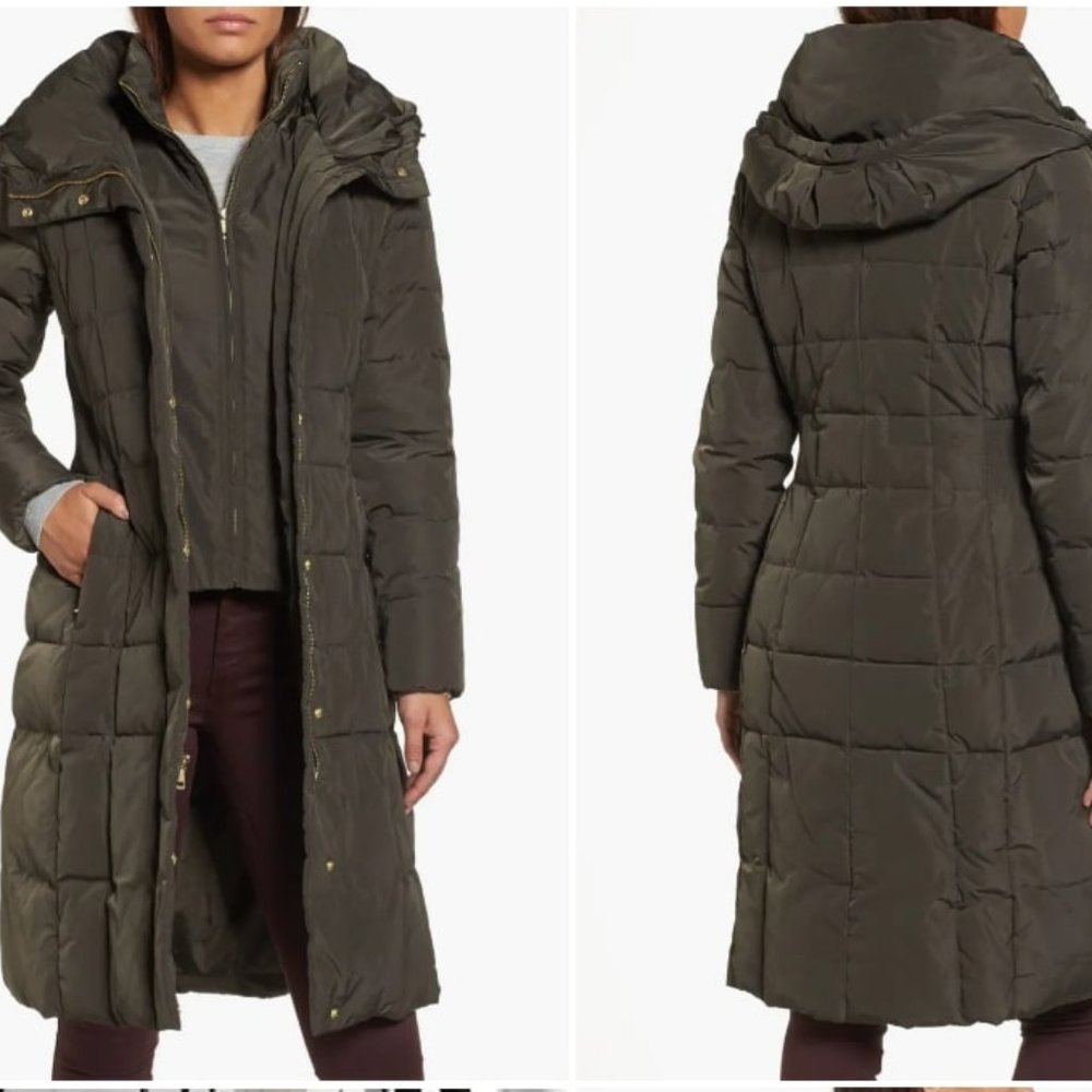 Cole Haan Bib Insert Down & Feather Fill Coat Women's Size XL - Picture 1 of 12